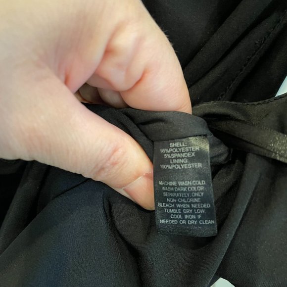 034 15 White House Black Market Cocktail Dress Sleeveless Midi black Size M - Picture 8 of 9